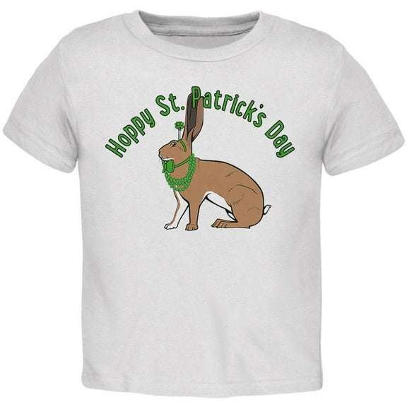 St. Patrick's Day Irish Hare Rabbit Pun Toddler T Shirt White 3T