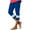 Blue-02, variant on REALiKUN Capri Leggings for Women Casual Capri Pants Stretch Slimming Workout Hollow Out Yoga Pants