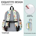 thumbnail image 5 of Tropical Dinosaur Pattern Cute School Backpack with Padded Back and Adjustable Shoulder Straps 13.4"x11"x4.7", 5 of 5