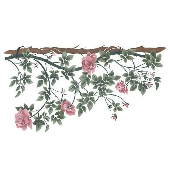 Rose Arbor Border Wall Stencil - DEE684 by DeeSigns