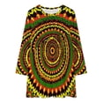 thumbnail image 2 of Rasta Tie Dye Time Warp Loose Dress Evening Dress Summer Dresses for Women Luxury Dress Long Sleeved Dress, 2 of 4