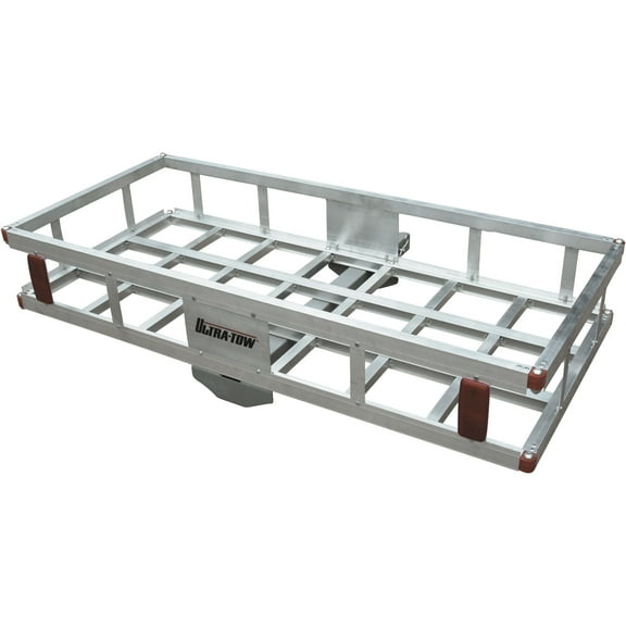 Ultra-Tow Aluminum Hitch Cargo Carrier, 49in.L x 22-1/2in.W x 8in.H, 500-Lb. Capacity, Silver
