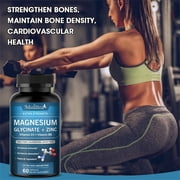 Magnesium Glycinate 500mg | Chelated for Easy Absorption | Highly Purified Essential | for Muscle, Joint, Heart, Digestive Health