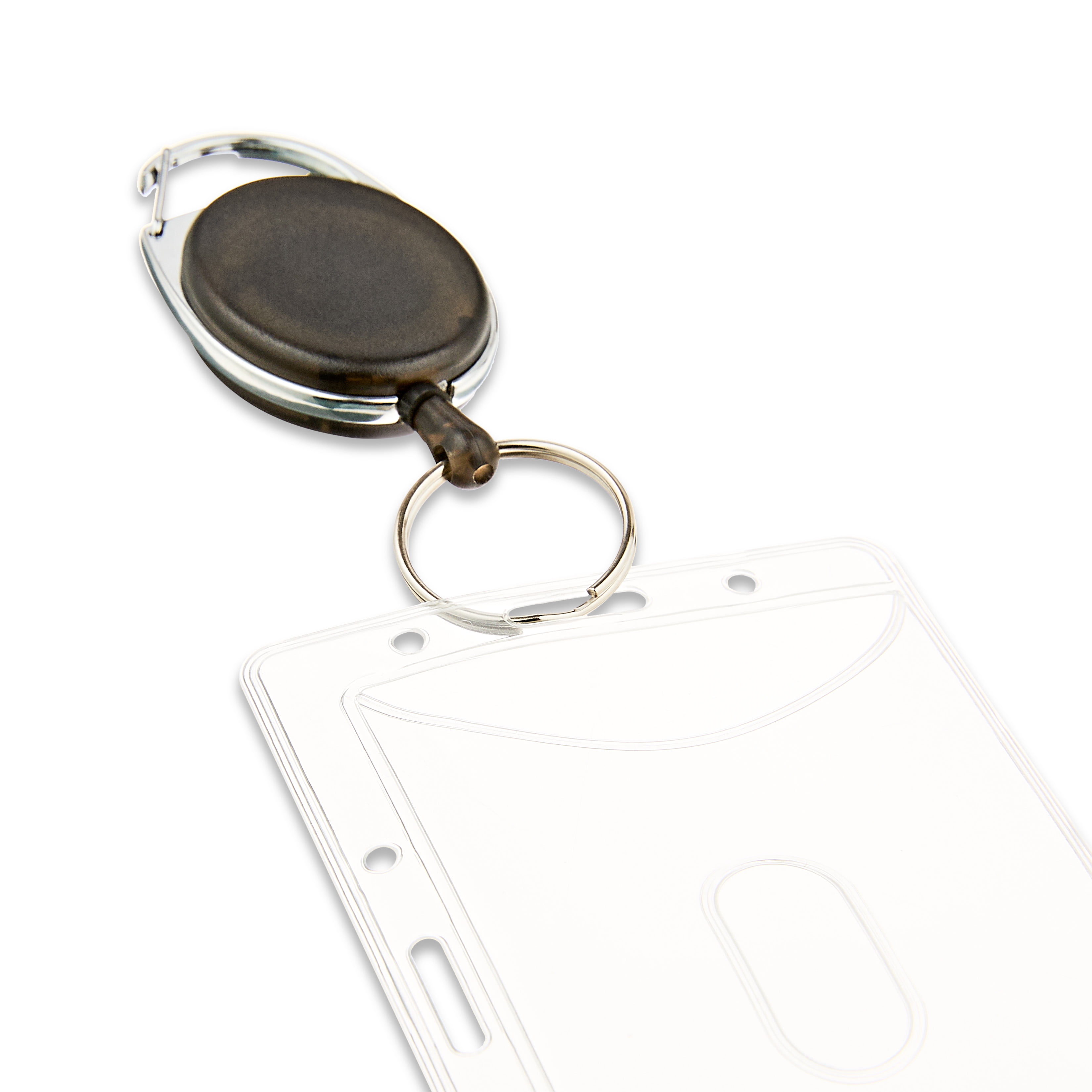 Pen+Gear Retractable Badge Reel Clip, Black