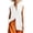 White, variant on Women's Elegant Stand Collar Sleeveless Shirt, Flowy Longline Blouse, Casual Button-Down Tunic Top White XXL(XXL)