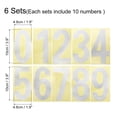 thumbnail image 2 of Uxcell 4 inch Reflective Mailbox Numbers for Houses/Outside Sticker Decal, Silver Tone 6 Sets, 2 of 5