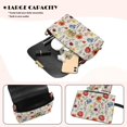 thumbnail image 5 of SCRAWLGOD Sunflower Hydrangea Floral Beige Red Womens Crossbody Bags PU Leather Lightweight Casual Crossbody Handbags Waterproof Fashion Sling Bag with Detachable Chain, 5 of 7