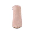 thumbnail image 6 of BLISSFUL STEP Women's Pointed Toe Stiletto Heels Zip Ankle Boots Dust Pink 8.5, 6 of 7
