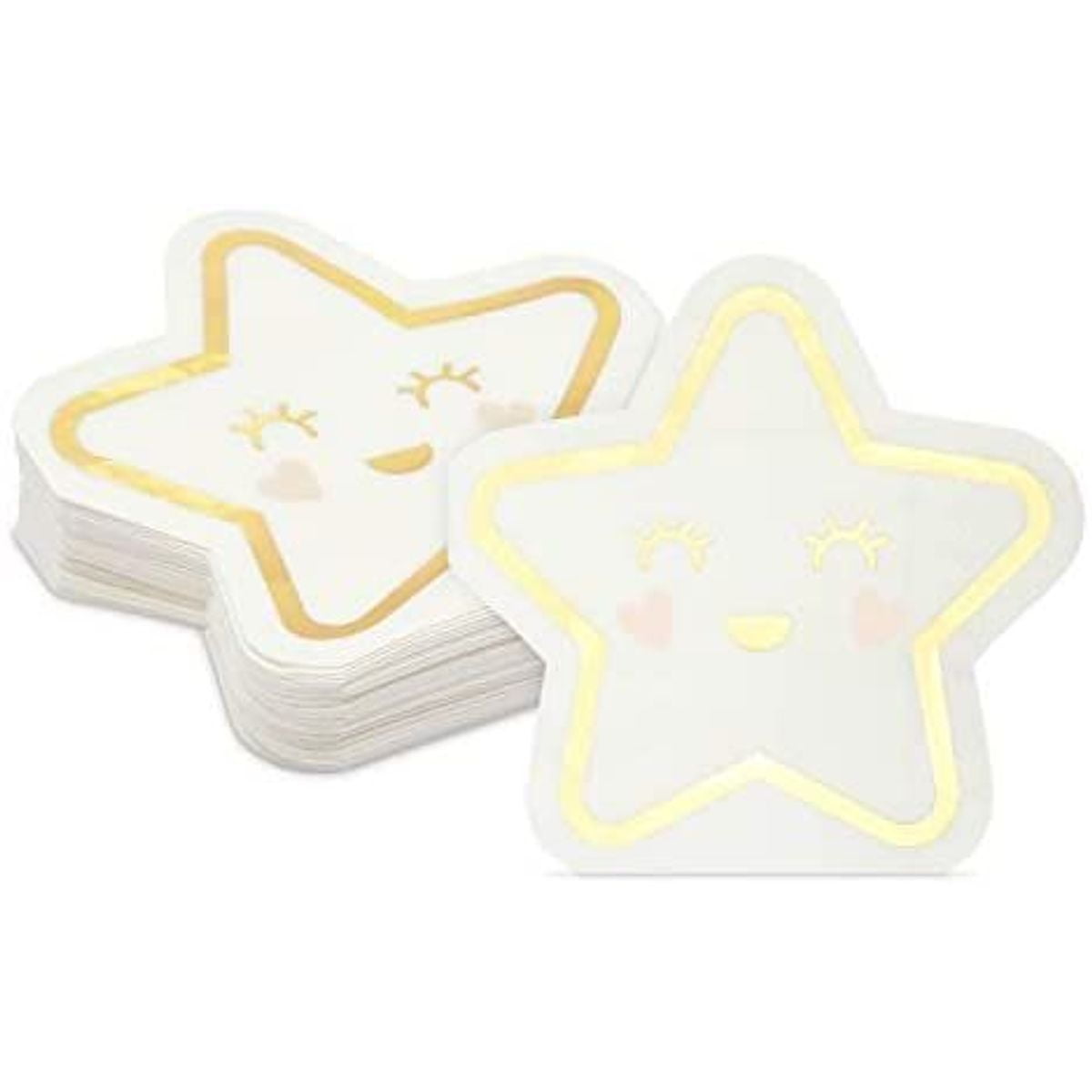 50 ct Twinkle Little Star Paper Luncheon Napkins for Baby Shower, Gender Reveal Party Supplies, Table Decorations, 6.5'