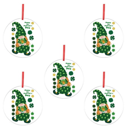 

iOPQO Hangs St. Patrick s Fun Faceless Doll Pattern Pendant Home Decoration Pendant Decorative Supplies 5PC C