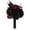 D, variant on Gothic Wedding Bride Bouquet - 7 7 11 Inch Artificial Black Rose Bridal Bouquet with Diamond Soft Ribbons, Silk Foam Flowers for Bride and Bridesmaids