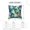 thumbnail image 4 of ZNDUO Square Home Decorative Throw Pillows, Corduroy Green Tropical Leaf Doodle Pattern Couch Pillows, Throw Pillows for Bed, 16"x16", 4 of 8