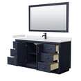 thumbnail image 3 of Wyndham Collection Miranda 66" Wood Single Bathroom Vanity in Dark Blue/Black, 3 of 7