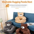 thumbnail image 4 of Acurrucador para Mascotas Que Alivia la Ansiedad, Sofá para Perro con Diseño de Oso de Peluche Abrazando, Nido Acogedor y Cálido para Dormir con Reposabrazos, Tapete Antideslizante Lavable para Cacho, 4 of 6