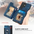 thumbnail image 5 of SaniMore for Samsung Galaxy S24 Ultra Wallet Case, [RFID Blocking] Elastic Card Slot Vehicle Magnetic PU Leather Ring Holder & Lanyard Stand Money Pocket Cover for Samsung S24 Ultra 5G, Blue, 5 of 12
