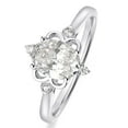 thumbnail image 2 of 14K White Gold Moissanite Cubic Zirconia Engagement Ring Jewelry Gifts, 2 of 5