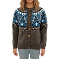 thumbnail image 6 of JUUNthy Womens Cardigan Sweater, Crew Neck Button Down Long Sleeve Vintage Floral Knit Casual Outwear Beige L, 6 of 11
