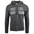 thumbnail image 1 of Harley-Davidson Women's Hoodie Black White Block Text Full Zip (S07), 1 of 4