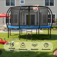 thumbnail image 2 of COOLSHT Trampolín Para Niños 10 Pies Con Canasta De Basket, 2 of 8