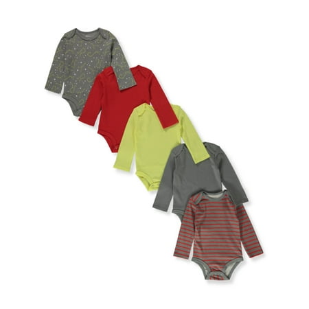 

Hanes Baby 5-Pack L/S Hooded Bodysuits - yellow 12 - 18 months (Infant)