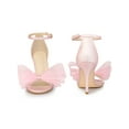 thumbnail image 5 of BLISSFUL STEP Women's Open Toe Ankle Strap Bow Tie Stiletto High Heels Sandals, 5 of 5