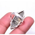 thumbnail image 2 of Marcasite -Callahan Mine Solitaire Gemstone Handmade 925 Silver Plated Ring s.7, Marcasite Ring R_8024_295_246, 2 of 2