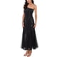 thumbnail image 4 of INSPIRE CHIC Vestido de cóctel de lentejuelas para mujer, maxi de un solo hombro, sirena, para prom, noche y bodas, color negro, 4 of 6