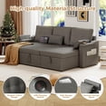 thumbnail image 3 of EastVita Reversible Sectional Sofa Couch - Pull Out Sleeper Bed - Built In Storage - Removable Cushion Covers - USB Type C Ports - L Shaped Design for Living Room - Gray, 3 of 7