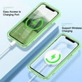 thumbnail image 4 of for iPhone 15 Case, [Compatible with MagSafe] Full-Body Protection Anti-Scratch Case with Built-in Screen Protector, Front Cover TPU Frame Durable for iPhone 15 Cover, Green, 4 of 8