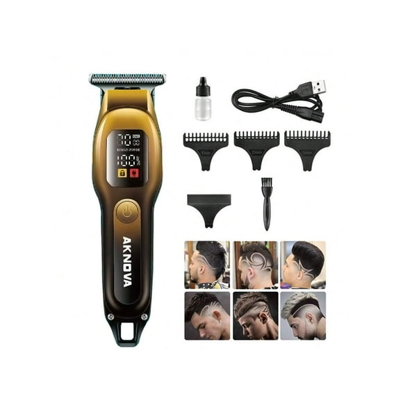Men's Bald Hair Clipper Beard Hair Trimmer For Men Professional, Hair Clippers Grooming Cutting Kit, T Blade Liners Trimmer Electric Shavers, Cordless