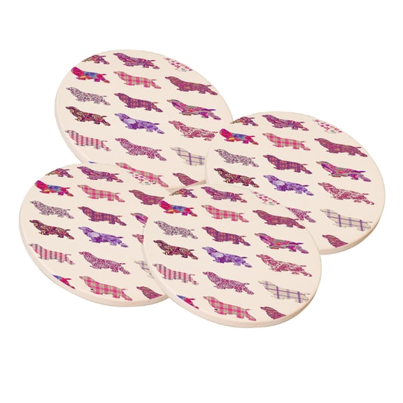 KuzmarK Sandstone Drink Coaster (set of 4) - Cocker Spaniel Dog