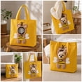 thumbnail image 4 of Paw Peek Bag Pet Carrier Tote Cat Dog Cartoon Canvas Shoulder Bag Colorful Animal Shapes Carrying Bag with Head-Out Design Adjustable Neck Small Dog Cat Carrier for Outdoor Use, C, 4 of 7