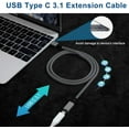 thumbnail image 2 of USB Type C Extension Cable 0.66FT 2-Pack,USB-C 3.1 Gen2 10Gbps Female to USBC Male Adapter,Thunderbolt 3 Compatible, 2 of 5