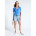 thumbnail image 2 of Free Assembly Women's Pointelle Cardigan Sweater with Short Sleeves, Lightweight, Sizes XS-XXL, 2 of 4