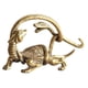thumbnail image 4 of Estatua de latón Feng Shui, figura coleccionable, estatua de animal en miniatura de buena suerte tortuga rayada, 4 of 9