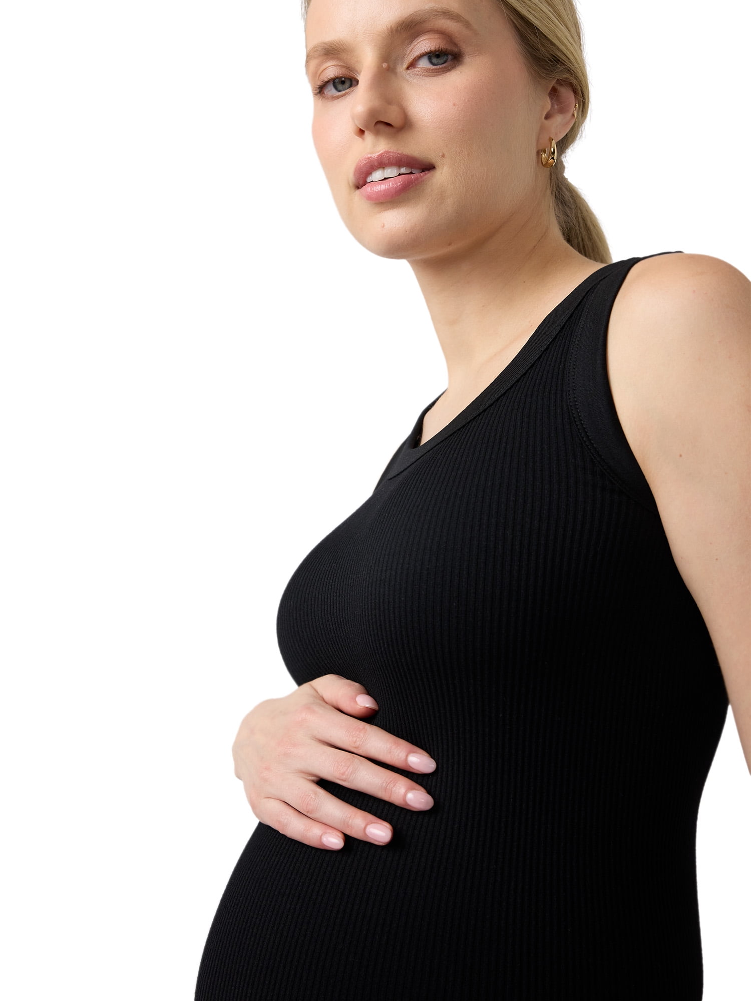 Ingrid & Isabel For Every Belly Women's Maternity Seamless Fitted RibTank, Sizes S-XXL
