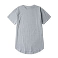 thumbnail image 3 of Camiseta de verano para hombre, cuello redondo, manga corta, dobladillo en arco, camiseta de algodón de color sólido Vogacara AP001550-00, 3 of 7