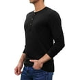 thumbnail image 4 of Iceglad Mens Fashion Casual Front Placket Basic Long Sleeve Henley T-Shirts, 4 of 10