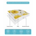 thumbnail image 5 of Quilts Full Size, Yellow Floral Bee Soft Comforter Bedding Set for Bed, Summer Watercolor Botanical Flower Lightweight Quilted Bedspread with Pillow Cover(2 Pieces) for All Season, 78x90 Inch, 5 of 6