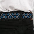thumbnail image 4 of Buckle-Down Belt, Seatbelt Buckle Belt, Argyle Black Gray Turquoise, 30 to 44 Inches, 4 of 9