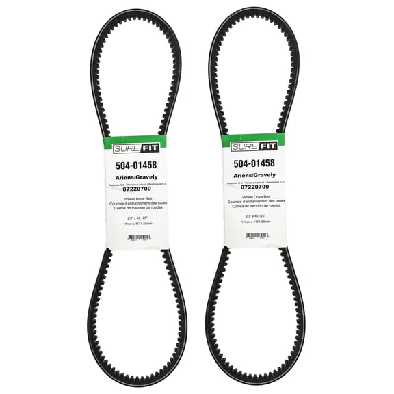 SureFit Set of Drive Belts 07220700 Ariens Gravely 041599 988051 988055 2PK