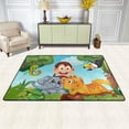 thumbnail image 3 of SKYSONIC Area Rug Pad Animals at The Forest Nursery Rugs Floor Mat for Kids Playing Room Living Room Bedroom, 72 x 48 inch, 3 of 6