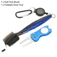 thumbnail image 3 of Uxcell Double Sided Retractable Dust Groove Cleaner with Divot Tool Golf Club Brush Blue, 3 of 6