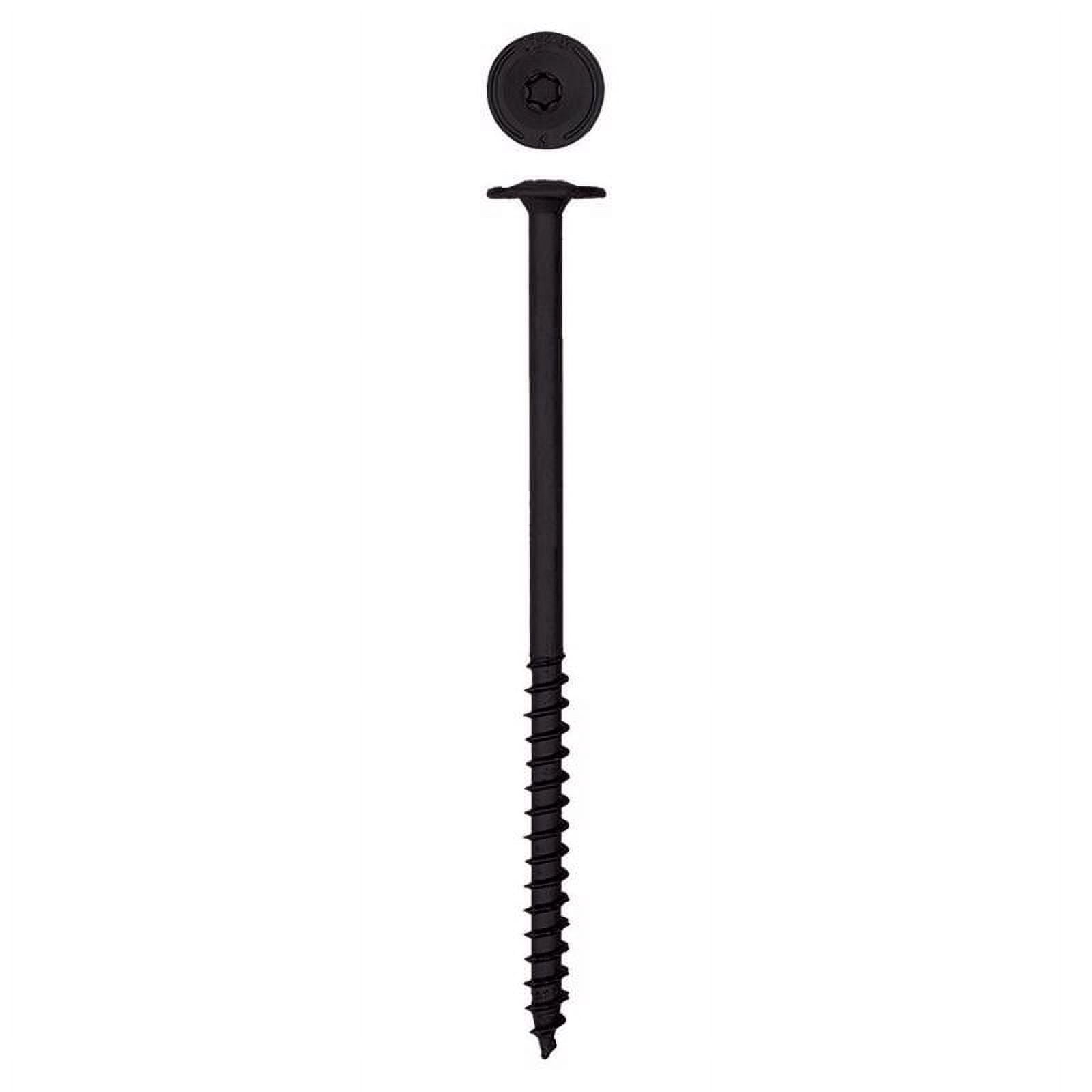 Spax 5028492 Power Lag 0.25 x 5 in. T-30 Washer Head Structural Screws, Black- Pack of 12
