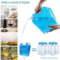 thumbnail image 3 of Bolsa de contenedor de agua plegable, 4 Uds., 10L/(2,6 galones), jarra de almacenamiento de plástico de grado alimenticio portátil congelable sin fugas para acampar, 3 of 5