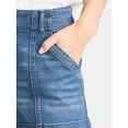 thumbnail image 4 of Time and Tru Women's and Women’s Plus High Rise Denim Utility Shorts, Sizes 0-22, 4 of 5