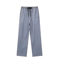 thumbnail image 2 of Riecok Mens Elastic Waist Pants Wide Leg Palazzo Pant Drawstring Solid Stylish Trousers with Pockets Gray 4XL, 2 of 4
