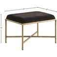 thumbnail image 3 of Meridian Furniture Valley Brown Chenille Fabric Bench, 3 of 7