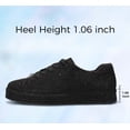 thumbnail image 4 of LUCKY STEP Rhinestone Fashion Glitter Sneakers Shiny Platform Shoes,Black Rhinestone,Womens, 4 of 12