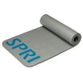 thumbnail image 2 of SPRI Pro Fitness Exercise Mat, 12MM Thickness, Grey, Includes Carrying Strap, 2 of 7